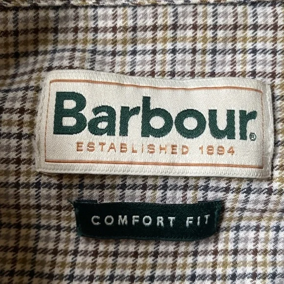Barbour Comfort Fit Button-Down Shirt Men’s Size L (UK XL / EU XL) Checked Plaid - Picture 5 of 10